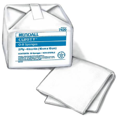 Picture of OB Sponge Curity™ Cotton 2-Ply 4 X 4 Inch Square NonSterile7420