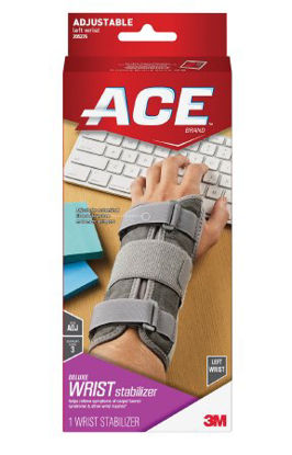 Picture of Wrist Brace 3M™ Ace™ Aluminum / Nylon / Polyester / Polypropylene / Polyurethane / Spandex Left Hand Gray One Size Fits Most205276