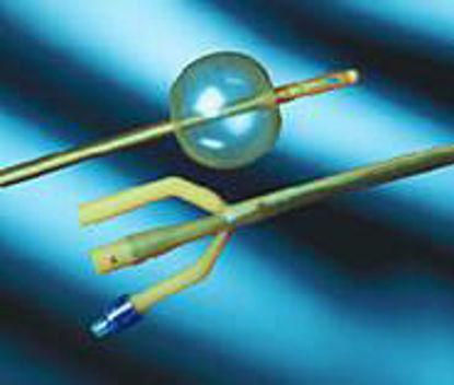 Picture of Foley Catheter Lubricath® 3-Way Round Tip 30 cc Balloon 22 Fr. Hydrophilic Polymer Coated Latex2551H22