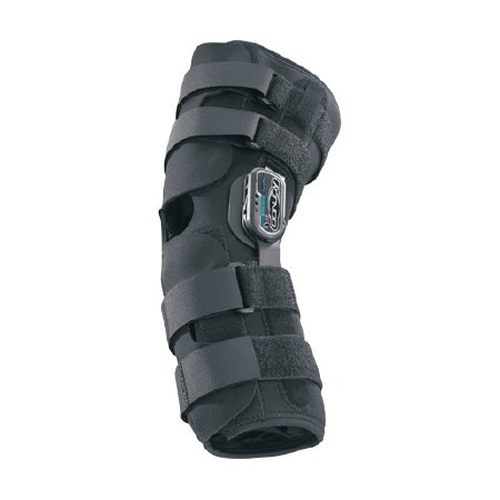 Picture of Knee Brace DonJoy® Playmaker® IROM X-Small Hook and Loop Strap Closure 13 to 15-1/2 Inch Thigh Circumference / 12 to 13 Inch Knee Center Circumference / 10 to 12 Inch Calf Circumference Left or Right Knee11-0867-1