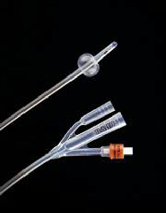 Picture of Foley Catheter Lubri-Sil® 3-Way Standard Tip 30 cc Balloon 22 Fr. Hydrogel Coated Silicone73022L