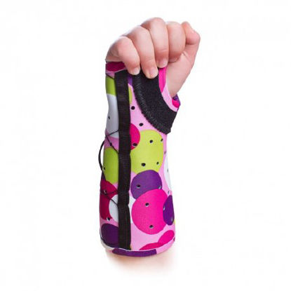 Picture of ARM BRACE, FRACTURE EXOS OPEN THUMB POLKA DOT LT PED XSM311-31-3285