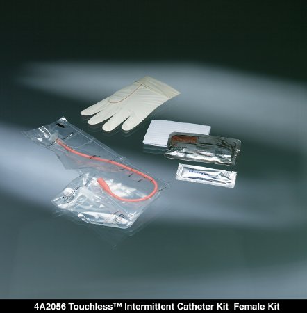 Picture of Intermittent Catheter Kit Touchless® Closed System / Female 14 Fr. Without Balloon Red Rubber4A3055