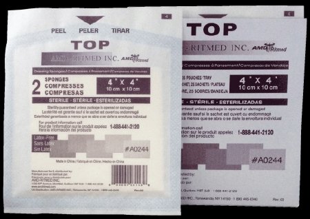 Picture of Nonwoven Sponge Top Nonwoven Cellulose 8-Ply 4 X 4 Inch Square SterileA0244