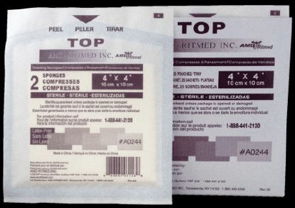 Picture of Nonwoven Sponge Top Nonwoven Cellulose 8-Ply 4 X 4 Inch Square SterileA0244