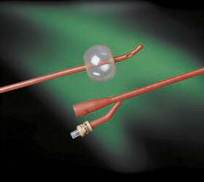 Picture of Foley Catheter Bardex® Lubricath® 2-Way Coude Tip 5 cc Balloon 24 Fr. Hydrophilic Polymer Coated Latex0102L24