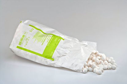 Picture of Surgical Stick Sponge Vistec® X-Ray Detectable Cotton / Gauze 1-5/16 Inch Diameter 1000 Count Bag NonSterile6297-