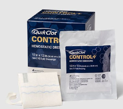 Picture of Hemostatic Dressing QuikClot Control+® 12 X 12 Inch 1 per Pack Individual Packet Kaolin Sterile4030