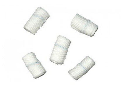 Picture of Surgical Peanut Sponge X-Ray Detectable Cotton 3/8 Inch Diameter 5 Count Foam Count Holder Sterile61401-P