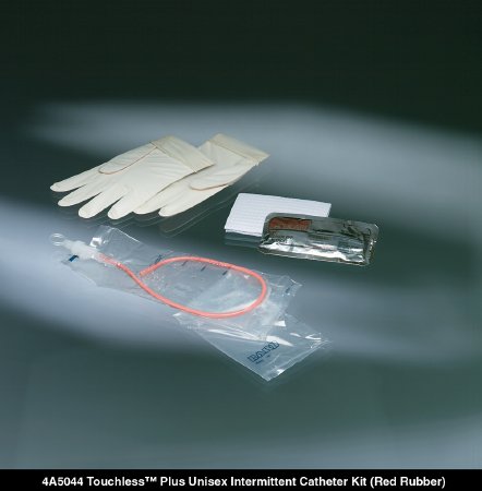 Picture of Intermittent Catheter Kit Touchless® Plus Closed System / Unisex 12 Fr. Without Balloon Red Rubber4A5042