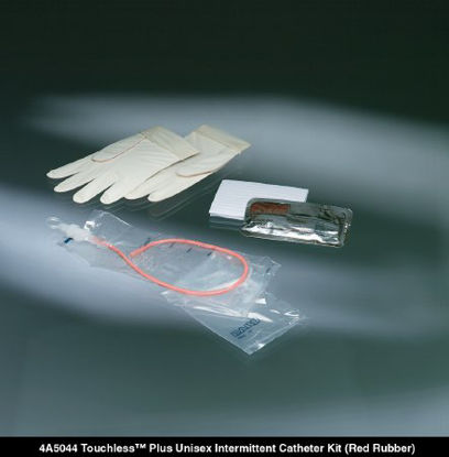 Picture of Intermittent Catheter Kit Touchless® Plus Closed System / Unisex 12 Fr. Without Balloon Red Rubber4A5042