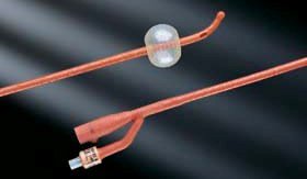 Picture of Foley Catheter Bardex® I.C. 2-Way Coude Tip 30 cc Balloon 22 Fr. Red Rubber0103SI22