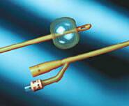 Picture of Foley Catheter Bardex® 2-Way Standard Tip 30 cc Balloon 14 Fr. Silicone Coated Latex0166V14S