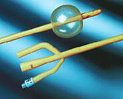 Picture of Foley Catheter Bardex® Lubricath® 3-Way Standard Tip 30 cc Balloon 16 Fr. Latex0167L16