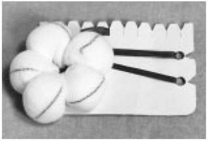 Picture of Surgical Tonsil Sponge X-Ray Detectable Cotton / Gauze 3/4 Inch Diameter 5 Count Pack Sterile200327