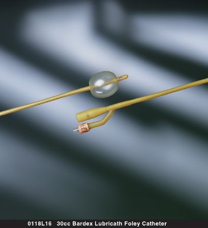 Picture of Foley Catheter Bardex® 2-Way Round Tip 30 cc Balloon 18 Fr. Latex0118L18