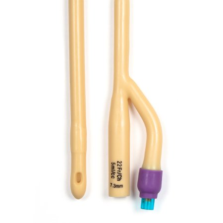 Picture of Foley Catheter 2-Way Standard Tip 5 cc Balloon 22 Fr. Silicone Coated Latex4942