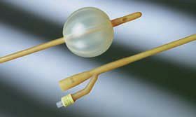 Picture of Foley Catheter Bardex® Lubricath® 2-Way Round Tip 75 cc Balloon 22 Fr. Hydrophilic Polymer Coated Latex0113L22