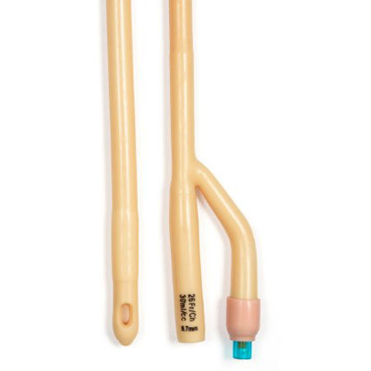 Picture of Foley Catheter 2-Way Standard Tip 30 cc Balloon 12 Fr. Silicone Coated Latex4952