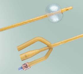 Picture of Foley Catheter Bardex® I.C. 3-Way Standard Tip 5 cc Balloon 24 Fr. Latex0119SI24