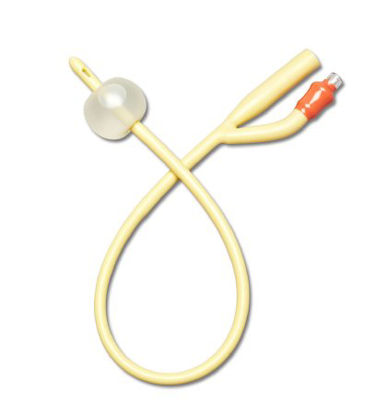 Picture of Foley Catheter Medline 2-Way Standard Tip 30 cc Balloon 24 Fr. Silicone Coated LatexDYND11784