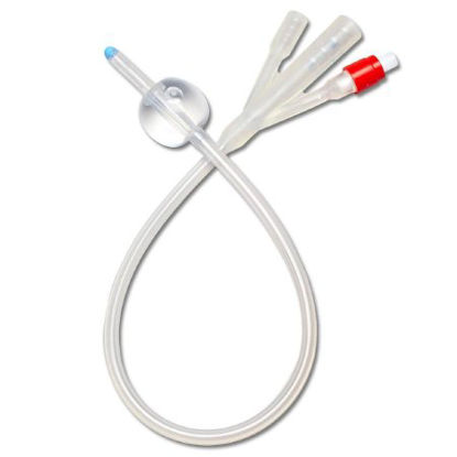 Picture of Foley Catheter Medline 3-Way 30 cc Balloon 16 Fr. SiliconeDYND11572