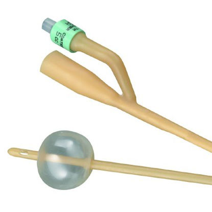 Picture of Foley Catheter Bardex® Lubricath® 2-Way Round Tip 5 cc Balloon 22 Fr. Latex0169L22