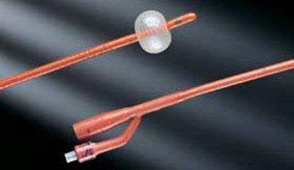 Picture of Foley Catheter Bardex® I.C. 2-Way Standard Tip 5 cc Balloon 20 Fr. Red Rubber0196SI20