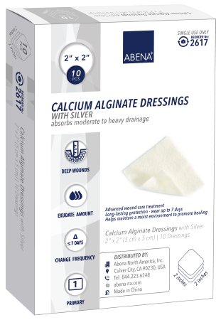 Picture of Silver Calcium Alginate Dressing Abena® 2 X 2 Inch Square Sterile2617