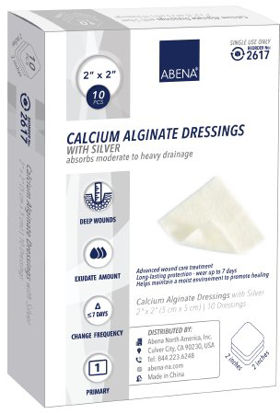 Picture of Silver Calcium Alginate Dressing Abena® 2 X 2 Inch Square Sterile2617