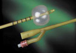 Picture of Foley Catheter Bard® Lapides Model Short Reinforced Tip 5 cc Balloon 18 Fr. Latex0171L