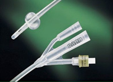 Picture of Foley Catheter Lubri-Sil® I.C. 3-Way Standard Tip 30 cc Balloon 20 Fr. Antimicrobial Hydrogel Coated Silicone73020SI