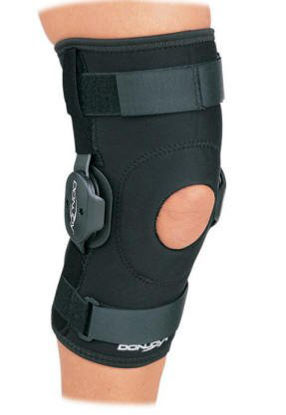 Picture of Knee Brace DonJoy® X-Small Pull-On / Hook and Loop Strap Closure 13 to 15-1/2 Inch Thigh Circumference / 12 to 13 Inch Knee Circumference / 10 to 12 Inch Calf Circumference Left or Right Knee11-2007-1