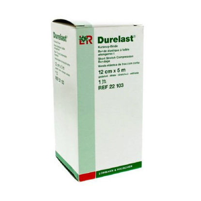 Picture of Compression Bandage Durelast® 4-7/10 Inch X 5-1/2 Yard High Compression Clip Detached Closure Tan NonSterile22103