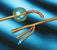 Picture of Foley Catheter Bardex® Lubricath® 3-Way Standard Tip 30 cc Balloon 24 Fr. Hydrophilic Polymer Coated Latex0193L