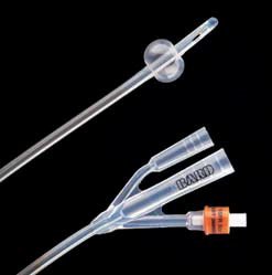 Picture of Foley Catheter Lubri-Sil® I.C. 3-Way Standard Tip 5 cc Balloon 22 Fr. Antimicrobial Hydrogel Coated Silicone70522SI