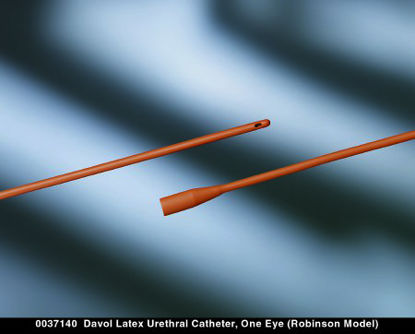Picture of Urethral Catheter Davol® Robinson Tip Red Rubber 24 Fr. 16 Inch0037240