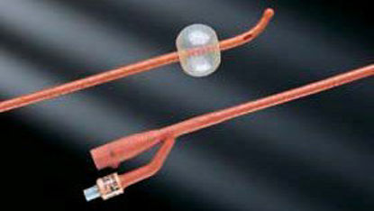 Picture of Foley Catheter Bardex® I.C. 2-Way Coude Tip 5 cc Balloon 12 Fr. Red Rubber0102SI12
