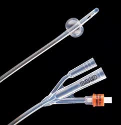 Picture of Foley Catheter Lubri-Sil® I.C. 3-Way Standard Tip 5 cc Balloon 20 Fr. Antimicrobial Hydrogel Coated Silicone70520SI