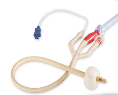 Picture of Temperature-Sensing Foley Catheter Lubri-Sil® I.C. 3-Way Standard Tip 5 cc Balloon 16 Fr. Latex129416