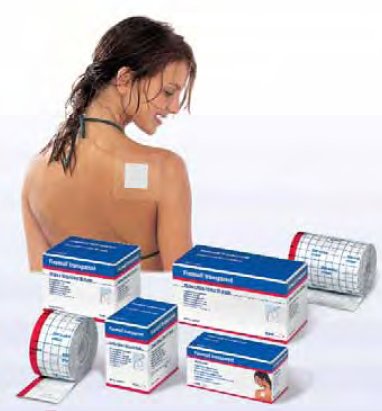 Picture of Dressing Retention Tape with Liner Fixomull® Transparent Waterproof Adhesive / Film 6 Inch X 10-9/10 Yard Transparent NonSterile7221602