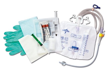 Picture of Indwelling Catheter Tray Medline Closed System / Foley 16 Fr. 10 cc Balloon SiliconeDYND11519