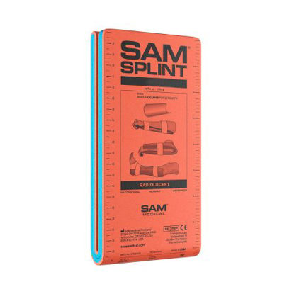 Picture of Sam® Splint General Purpose Splint Moldable Splint Foam / Aluminum Orange / Blue 4 X 18 Inch928606