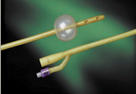 Picture of Foley Catheter Emmett 3-Way Round Tip 30 cc Balloon 25 Fr. Latex0136L25