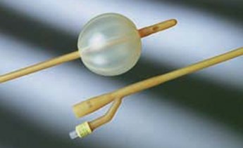Picture of Foley Catheter Bardex® Lubricath® 2-Way Round Tip 5 cc Balloon 28 Fr. Hydrophilic Polymer Coated Latex0113L28