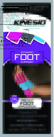 Picture of Kinesiology Tape Kinesio® Pre-Cut Cotton 1 X 8 X 12 Inch Pink / Blue NonSterile24-4935-20