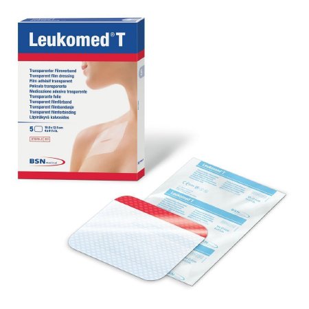 Picture of Transparent Film Dressing Leukomed®T Rectangle 2 X 3 Inch 2 Tab Delivery Without Label Sterile7238100