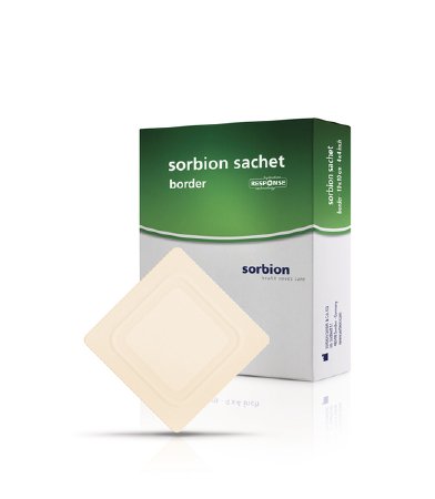 Picture of Hydroactive Wound Dressing Cutimed® Sorbion® Sachet Border Cellulose / Gel Forming Polymer 6 X 10 Inch7323604
