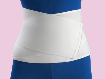 Picture of Abdominal Binder Flex-Support® Contoured One Size Fits Most Hook and Loop Closure 28 to 44 Inch Waist Circumference 10 Inch AdultF020040