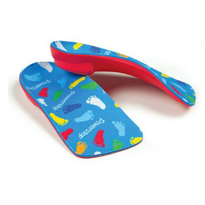 Picture of Powerstep® Powerkids® Pediatric Orthotic Insole 3/4 Length Size KB Poron® / EVA Blue / Red Toddler 8-1/2 to 9-1/25040-03KB